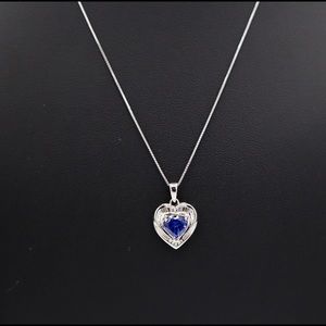 Diamond and tanzanite necklace